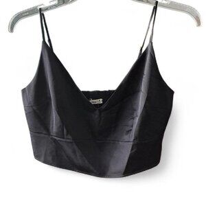 Abercrombie & Fitch Women's Black Silk Crop Cami Tank Top Size Medium